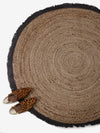 שטיח נואיבה טבעי/פחם עגול